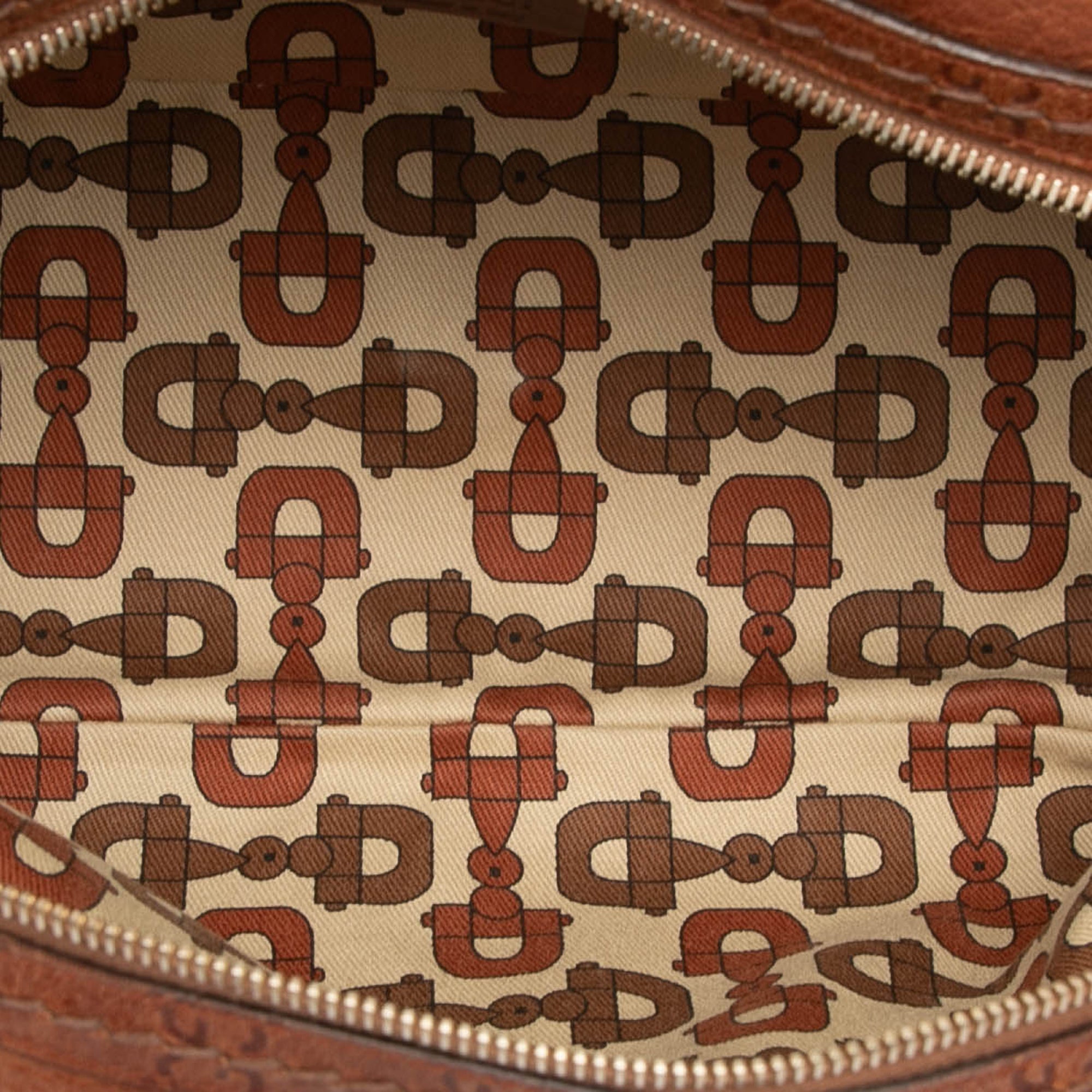 Guccissima Trimmed Leather Signoria Boston Bag