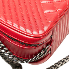 Small Quilted Glazed Calfskin Coco Boy Camera Bag