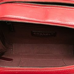 Small Quilted Glazed Calfskin Coco Boy Camera Bag