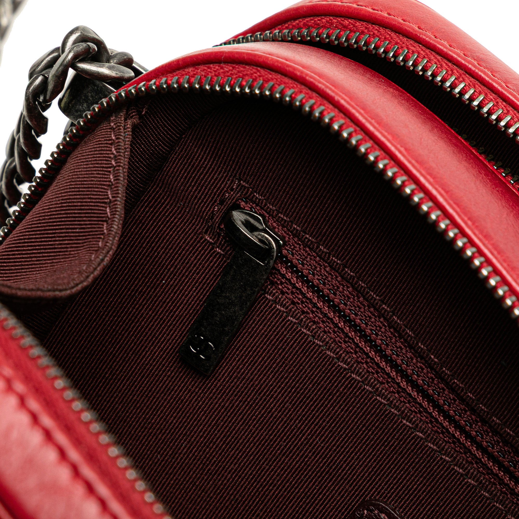 Small Quilted Glazed Calfskin Coco Boy Camera Bag