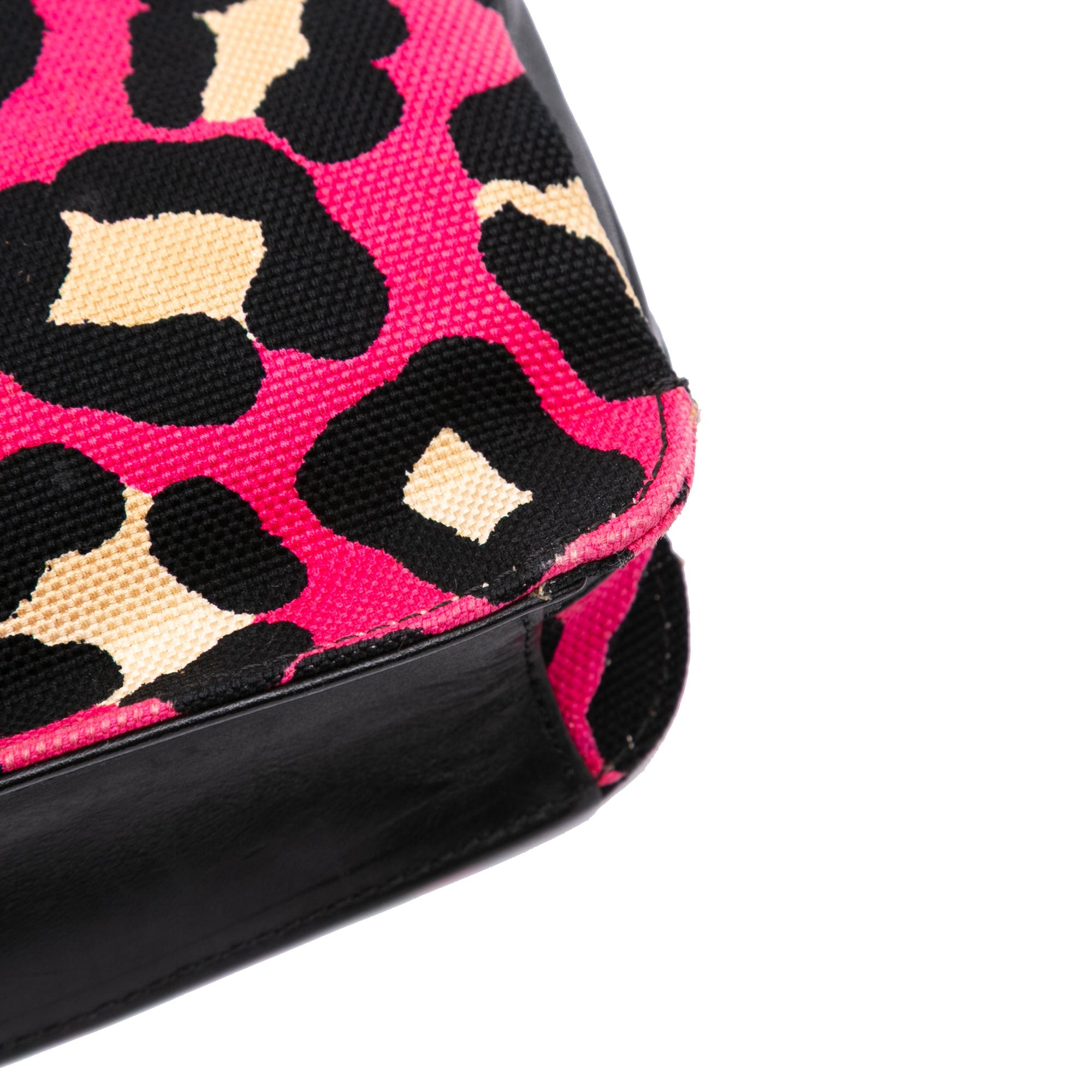 Leopard Print Canvas Shoulder Bag
