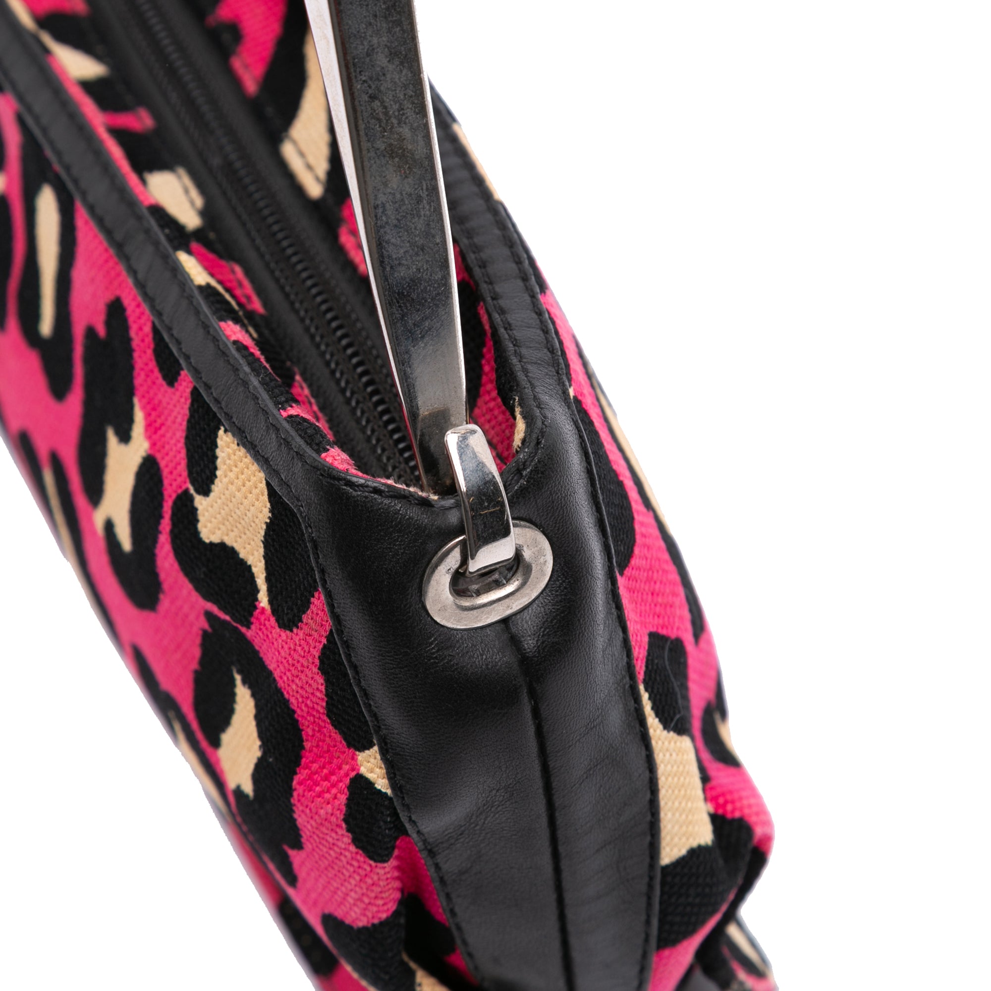 Leopard Print Canvas Shoulder Bag