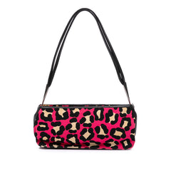 Leopard Print Canvas Shoulder Bag