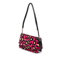 Leopard Print Canvas Shoulder Bag