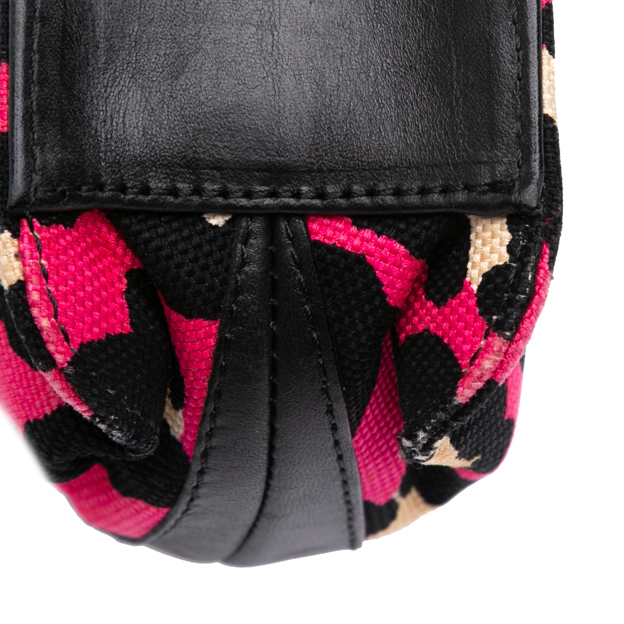Leopard Print Canvas Shoulder Bag