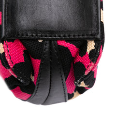Leopard Print Canvas Shoulder Bag