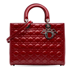 Large Patent Cannage Lady Dior
