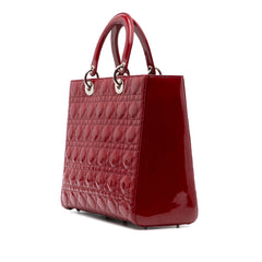 Large Patent Cannage Lady Dior
