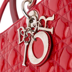 Large Patent Cannage Lady Dior