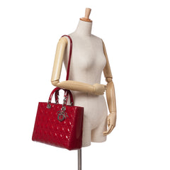 Large Patent Cannage Lady Dior