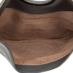 Leather Turn Lock Clutch