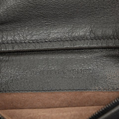 Leather Turn Lock Clutch