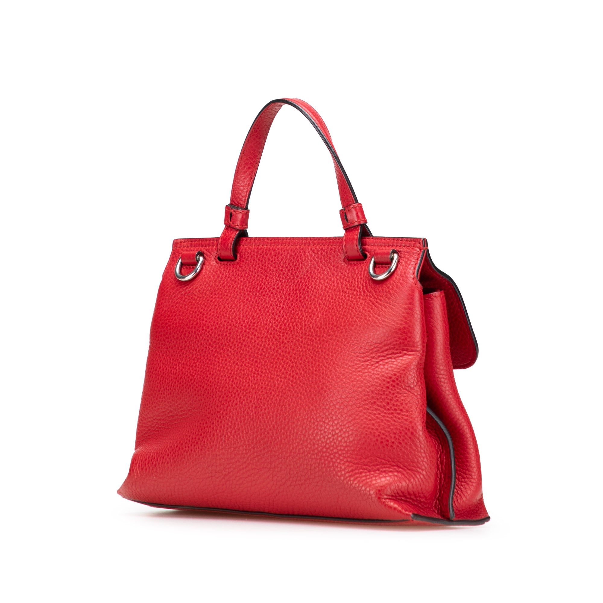 Small Leather Bamboo Daily Satchel