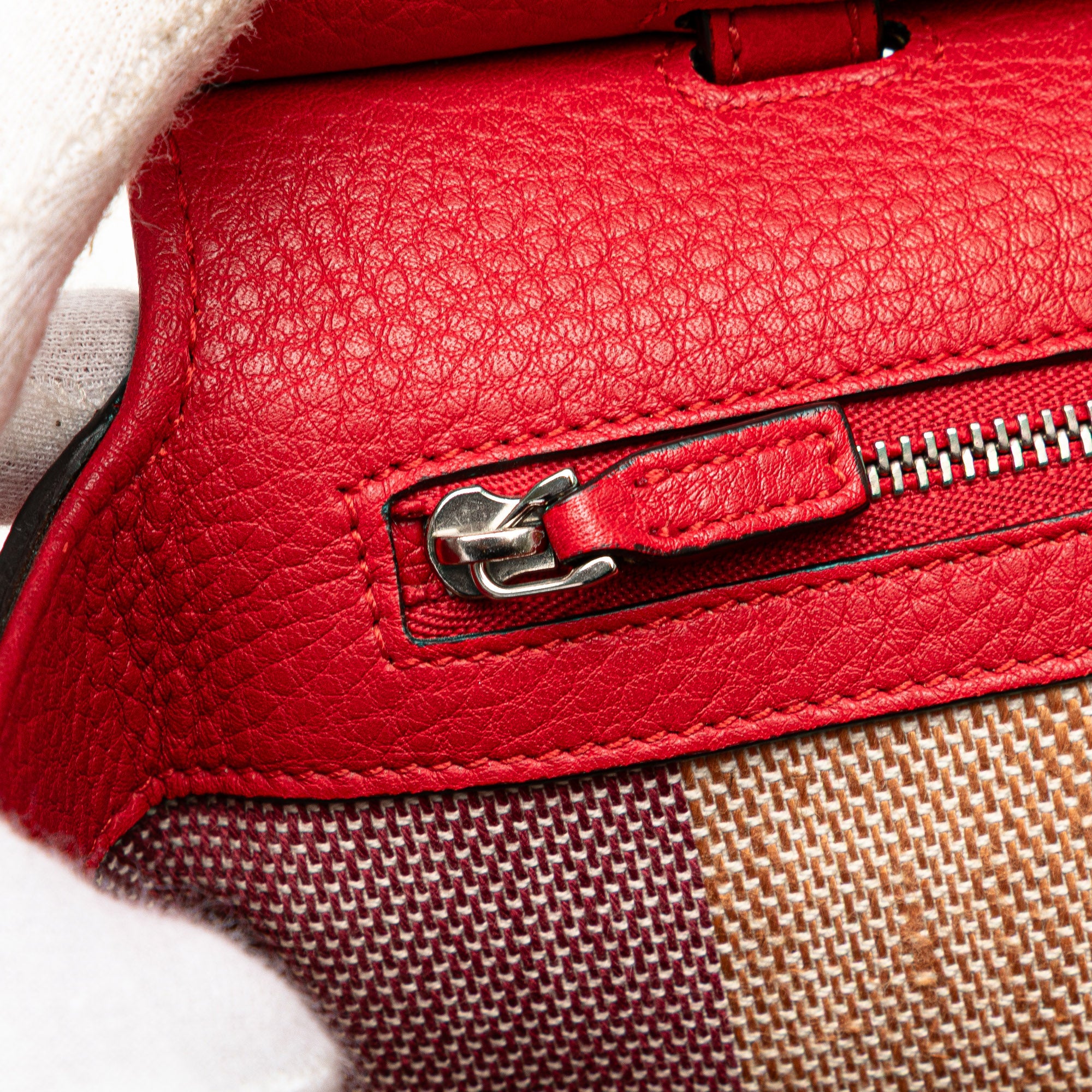 Small Leather Bamboo Daily Satchel