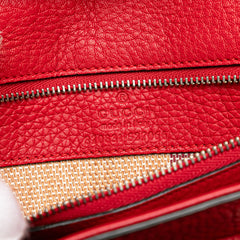 Small Leather Bamboo Daily Satchel