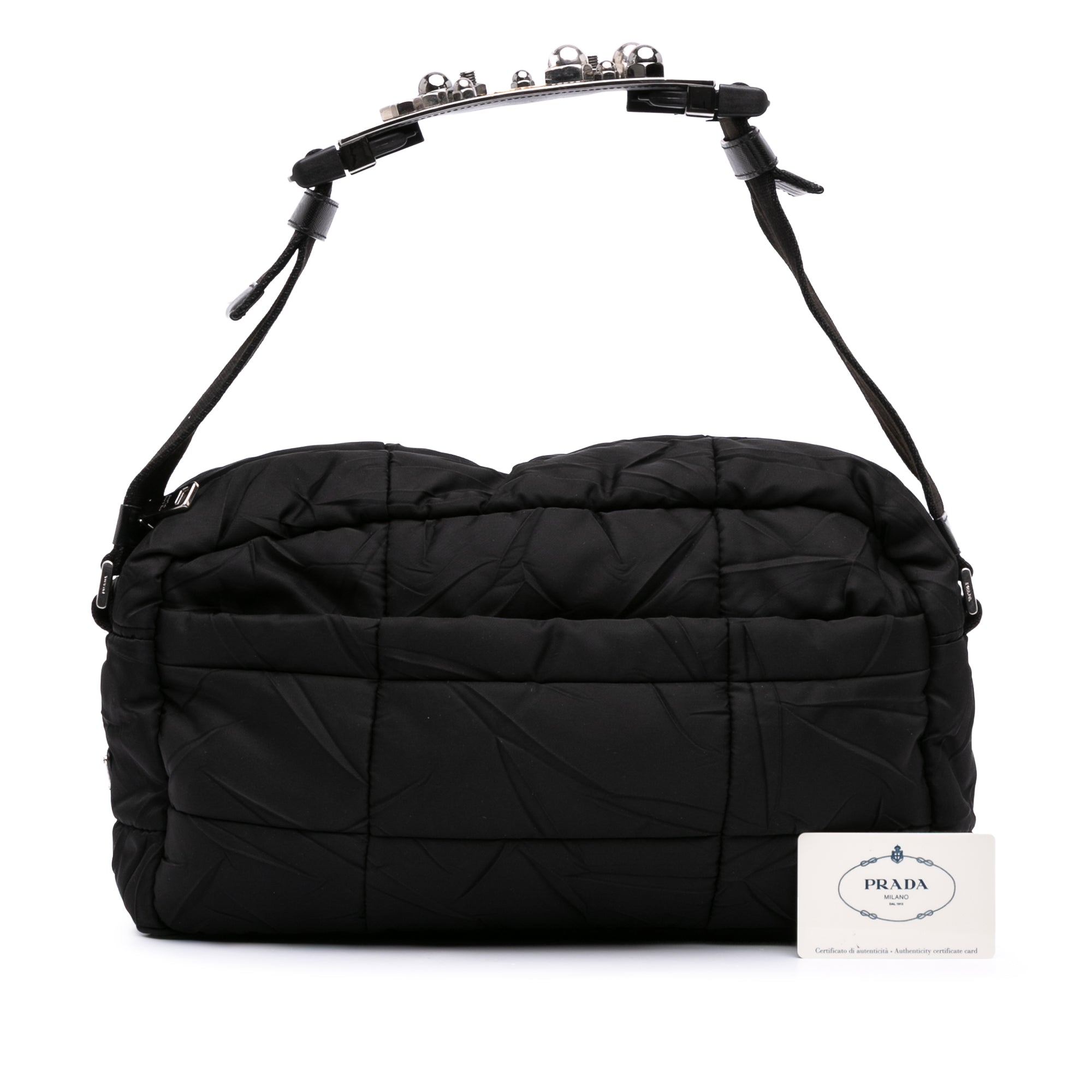 Quilted Tessuto Messenger Bag