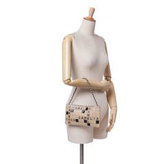 Quilted Lambskin Camellia Crossword Handbag