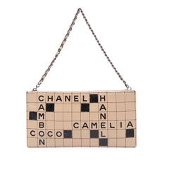 Quilted Lambskin Camellia Crossword Handbag