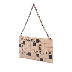 Quilted Lambskin Camellia Crossword Handbag