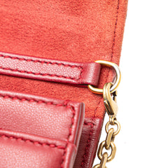 Lambskin Cannage DiorAddict Wallet on Chain