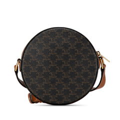 Triomphe Round Purse on Strap