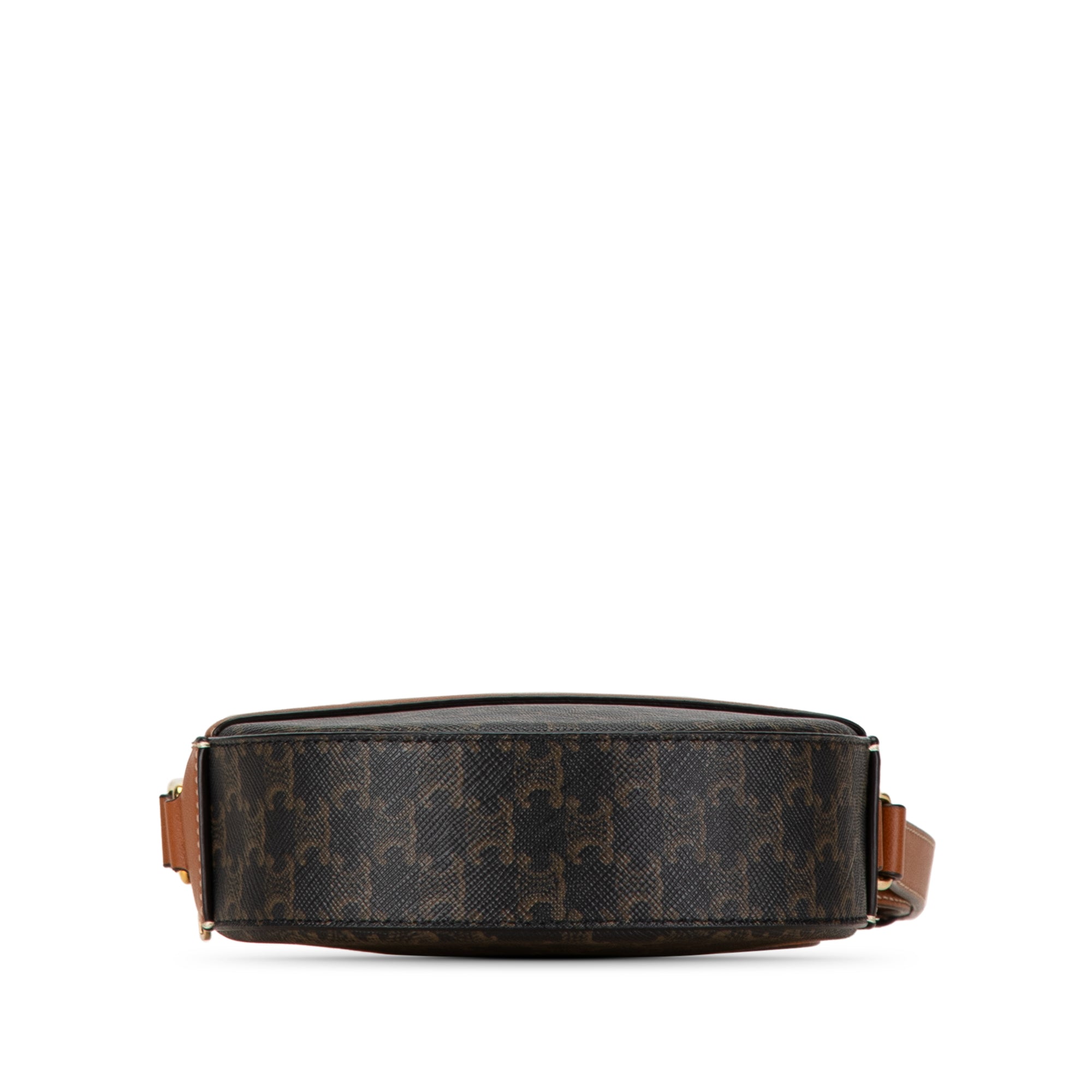 Triomphe Round Purse on Strap