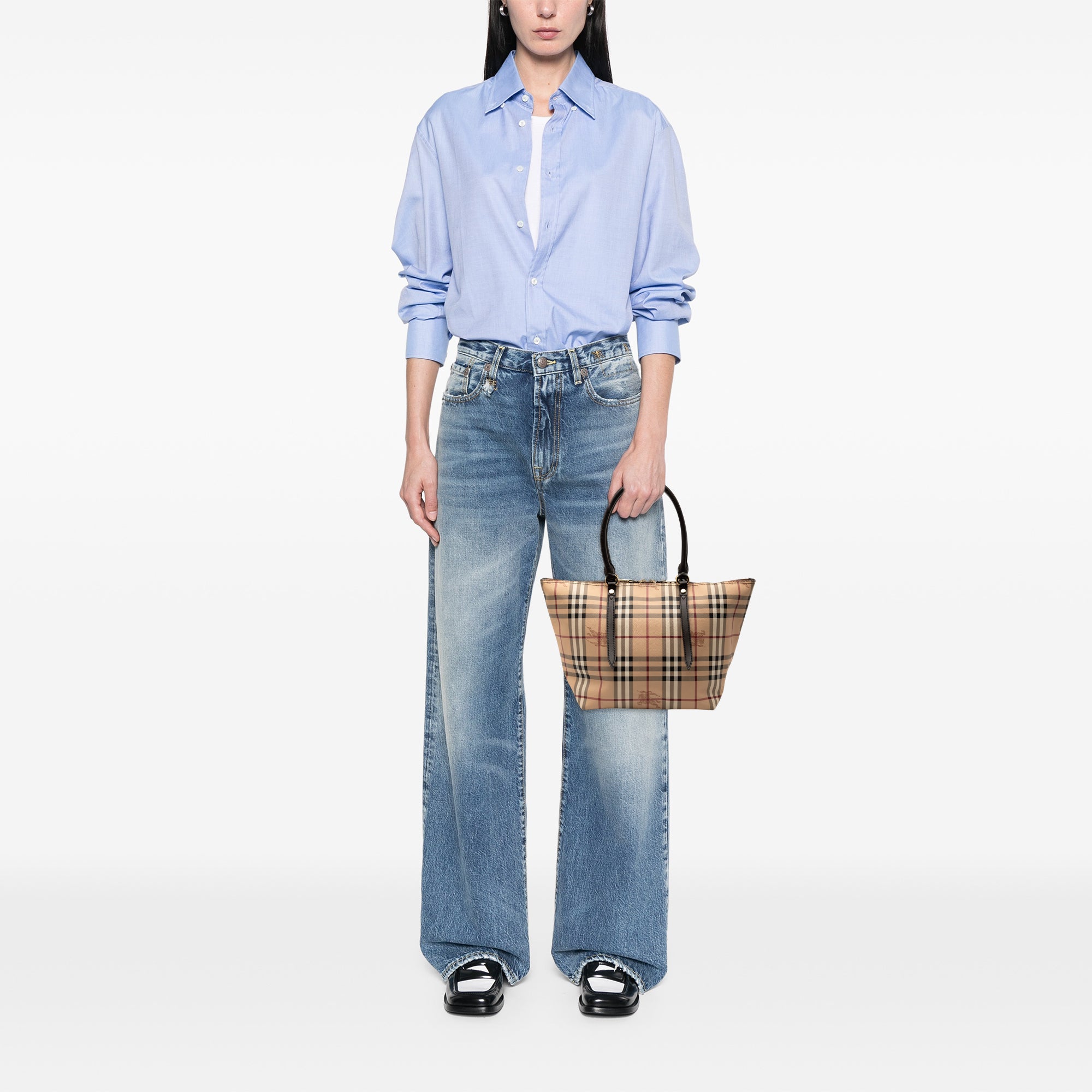 Small Haymarket Check Coated Canvas Salisbury Tote