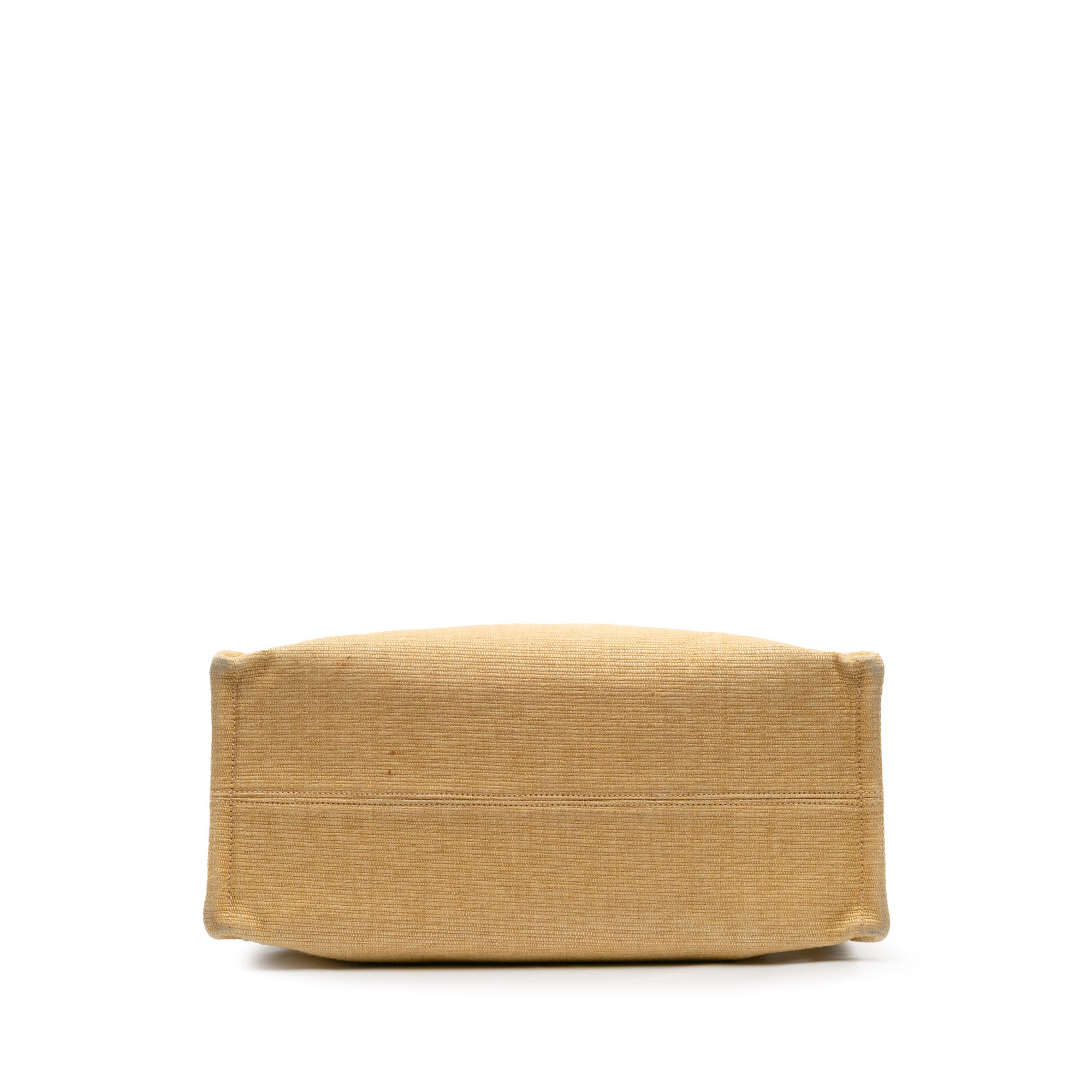 Large Raffia Cuir Triomphe Cabas Thais Tote