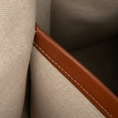 Large Raffia Cuir Triomphe Cabas Thais Tote