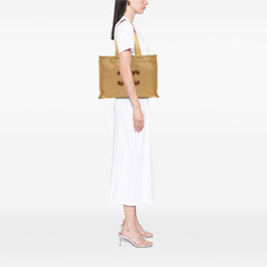 Large Raffia Cuir Triomphe Cabas Thais Tote