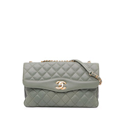 Large Quilted Lambskin Daily Companion Flap