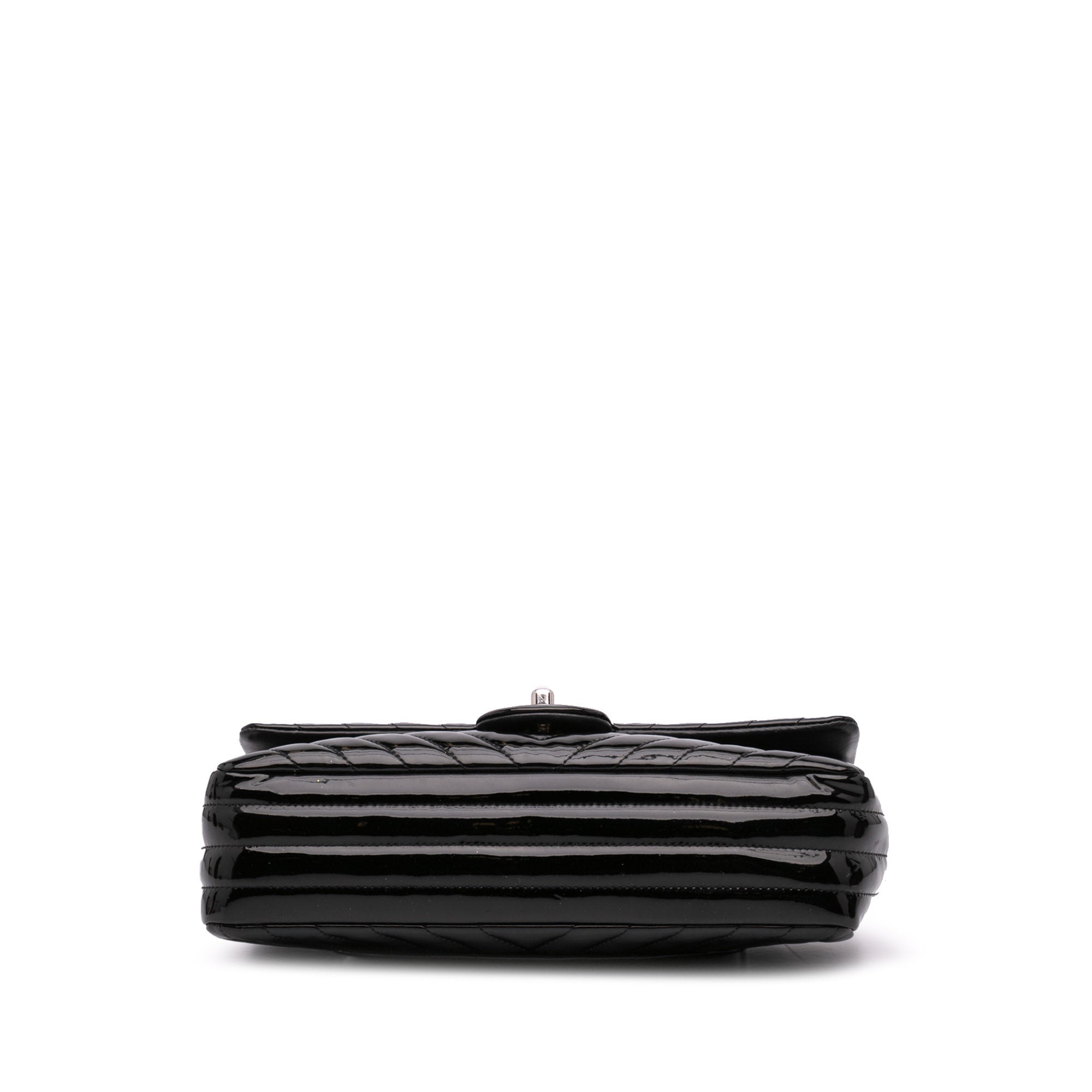 Medium Classic Chevron Patent Double Flap
