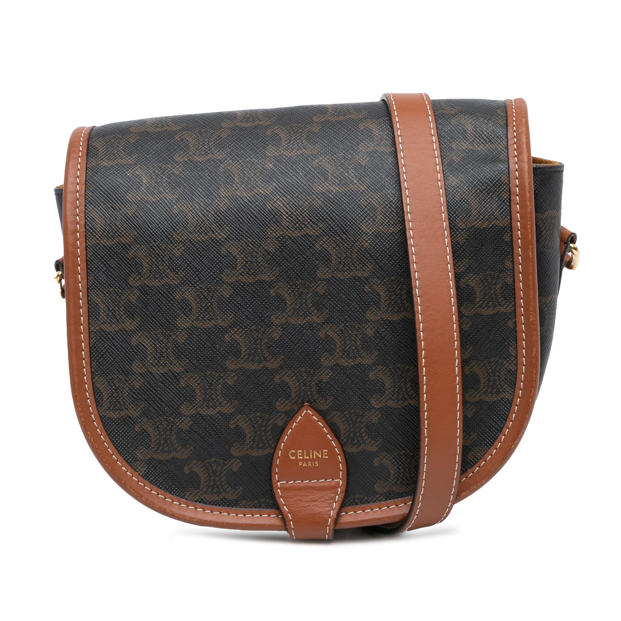 Medium Triomphe Coated Canvas Folco Crossbody