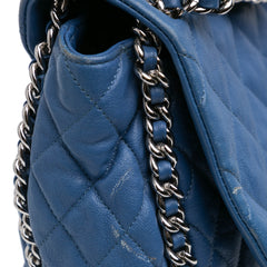 Maxi Washed Lambskin Chain Around Flap