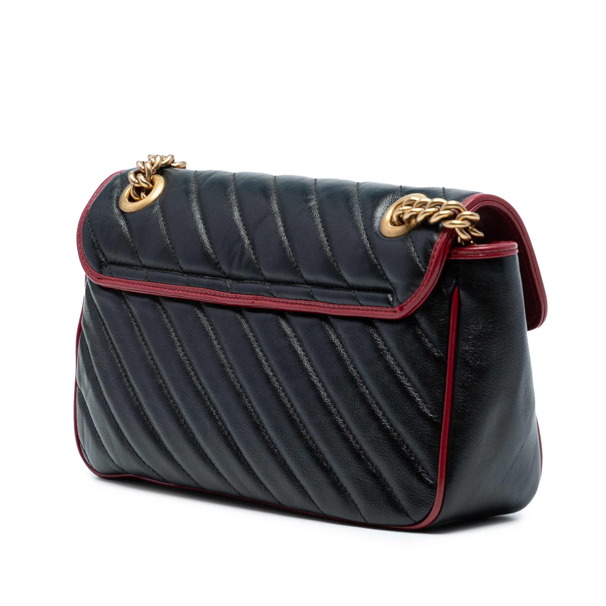 Medium GG Marmont Matelasse Diagonal Leather Torchon Shoulder Bag