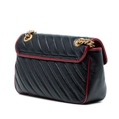 Medium GG Marmont Matelasse Diagonal Leather Torchon Shoulder Bag