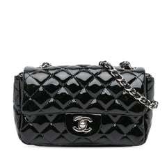 Mini Rectangular Classic Patent Single Flap