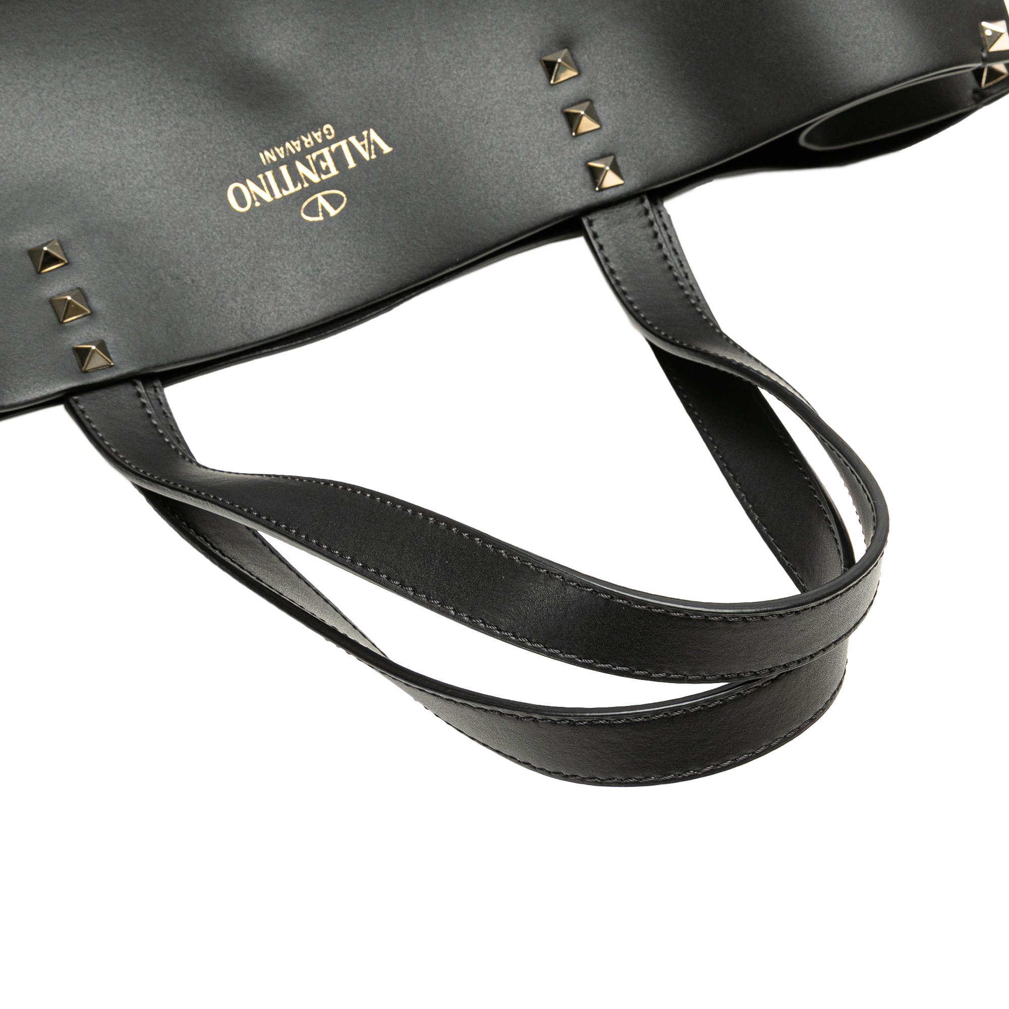 Medium Leather Rockstud Convertible Tote