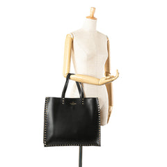 Medium Leather Rockstud Convertible Tote