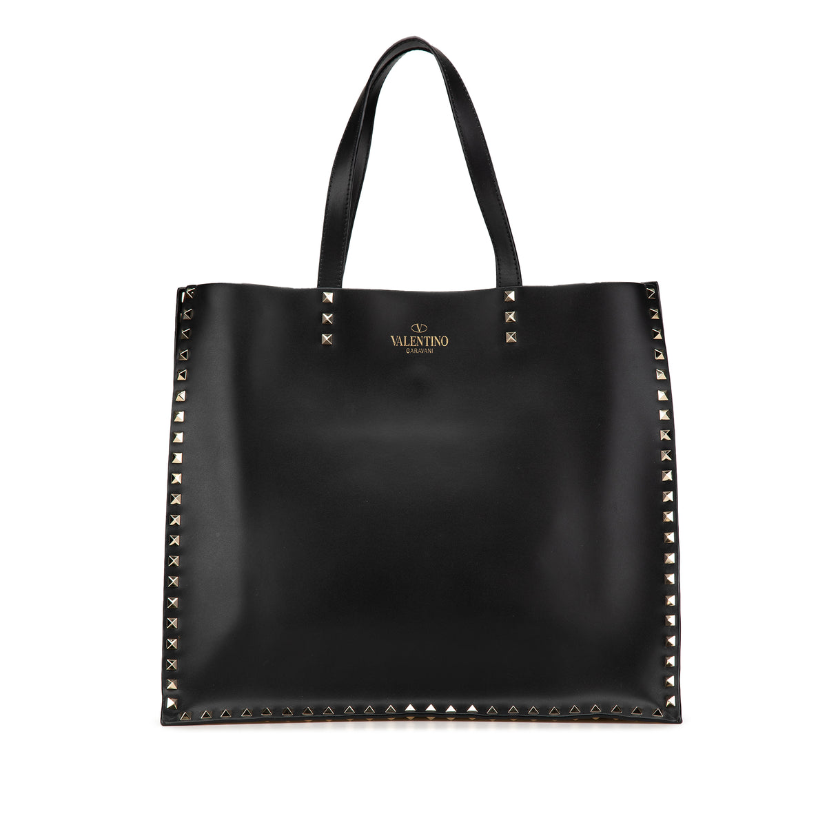 Medium Leather Rockstud Convertible Tote
