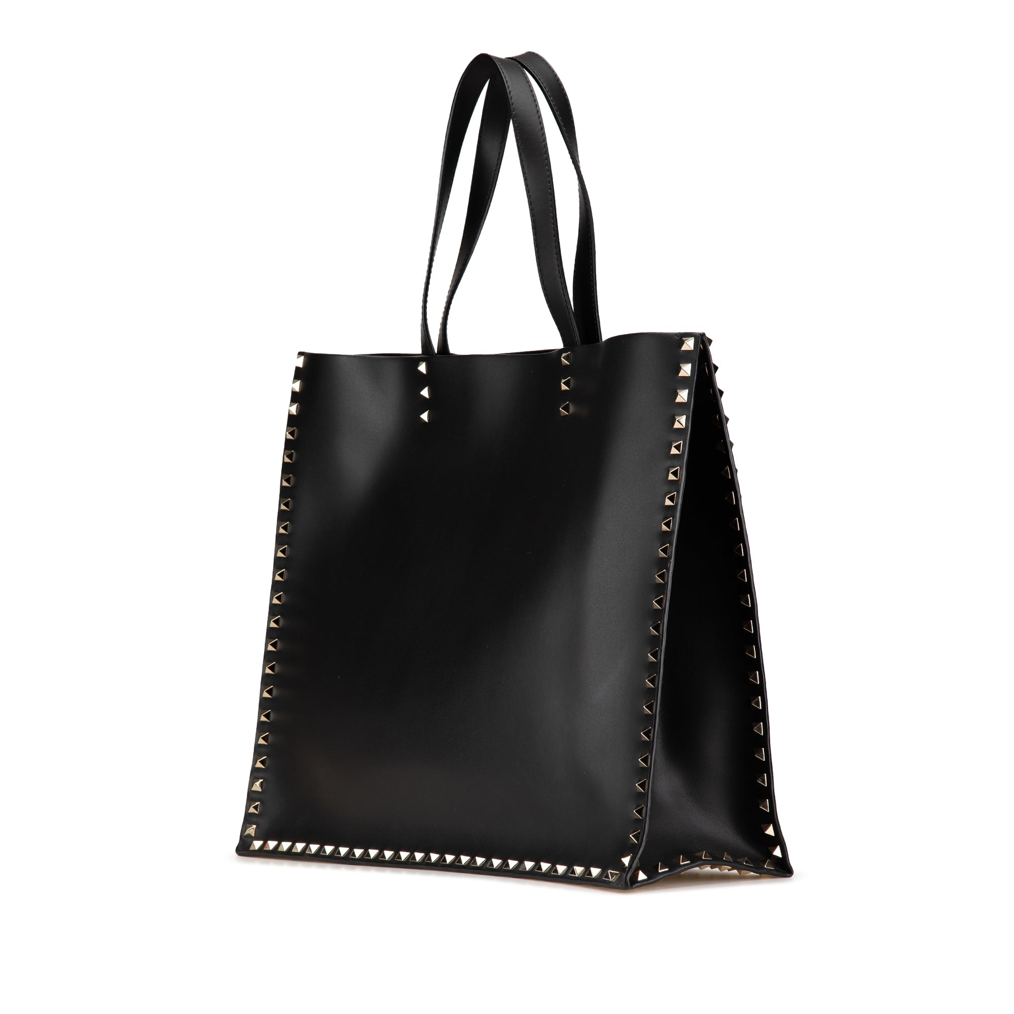 Medium Leather Rockstud Convertible Tote