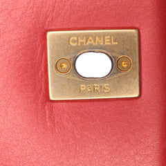 Quilted Metallic Calfskin Top Handle Flap