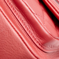 Quilted Metallic Calfskin Top Handle Flap