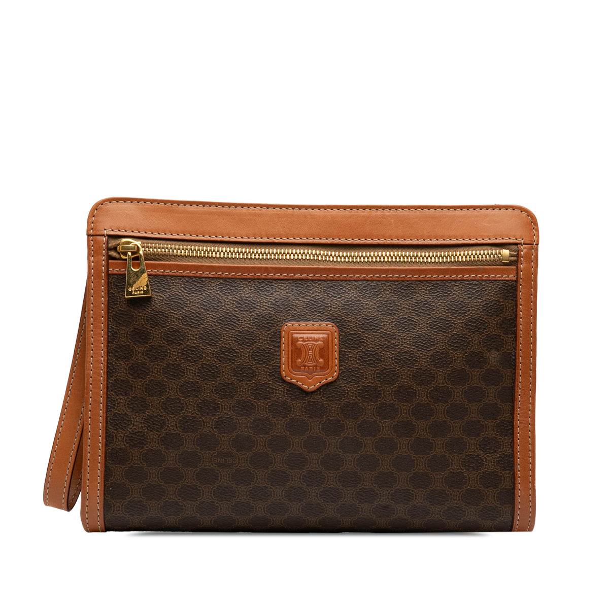 Macadam Coated Canvas Clutch