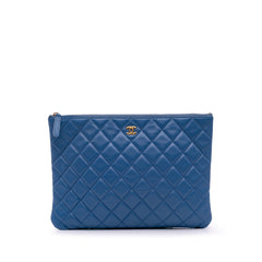 Medium Quilted Lambskin O Case Clutch