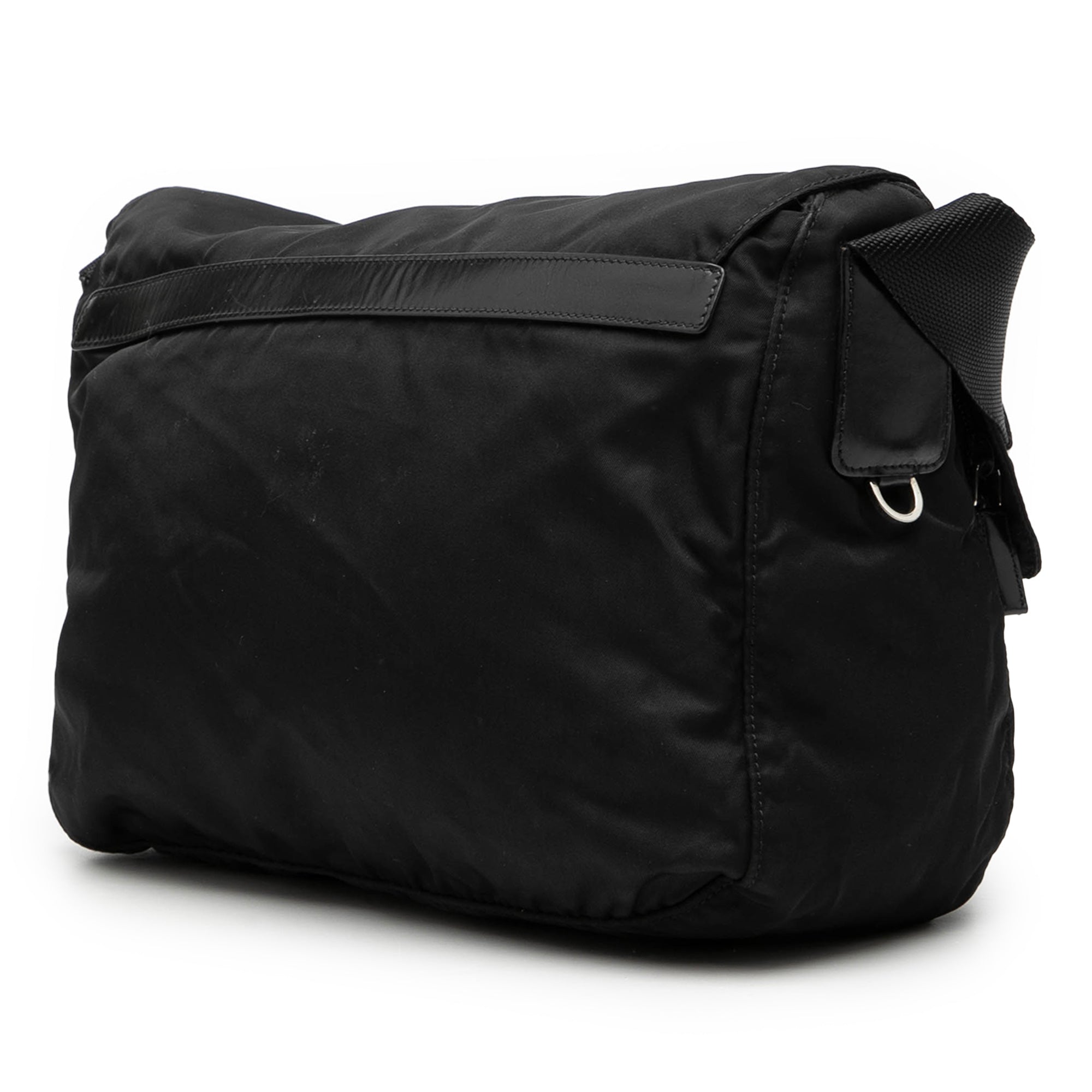 Tessuto Zip Double Buckle Messenger Bag