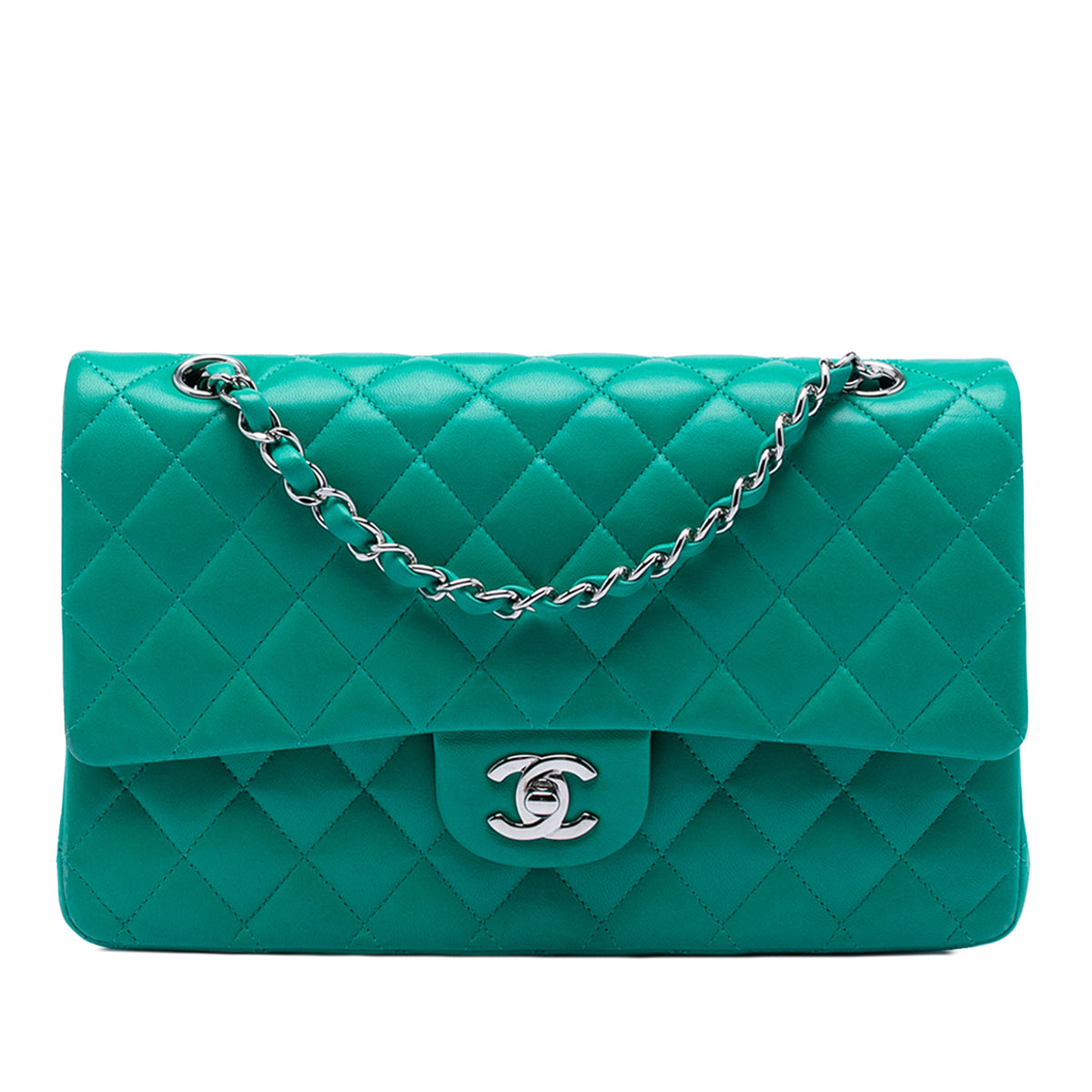 Medium Classic Lambskin Double Flap