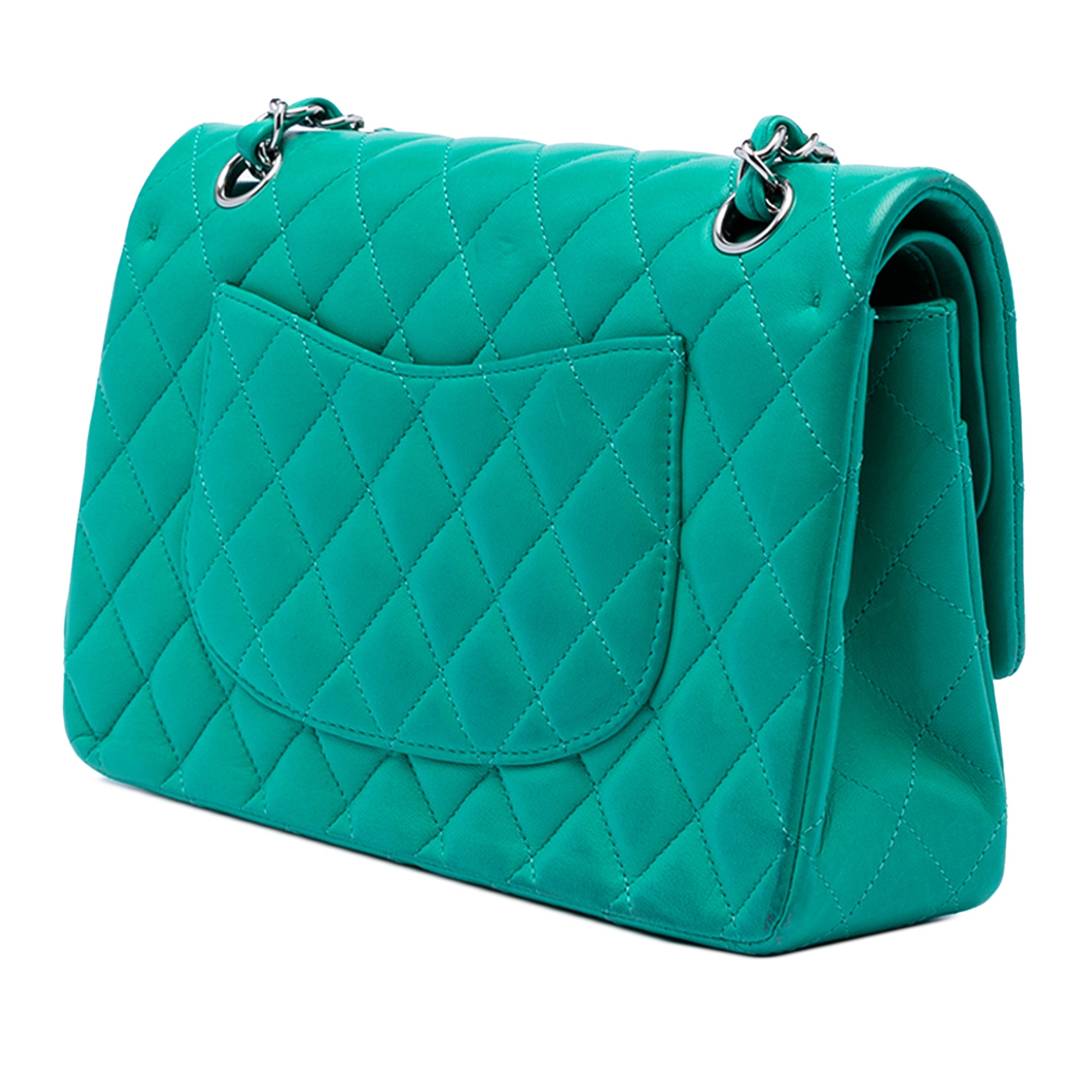 Medium Classic Lambskin Double Flap