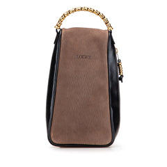 Leather Velasquez Twist Top Handle Bag