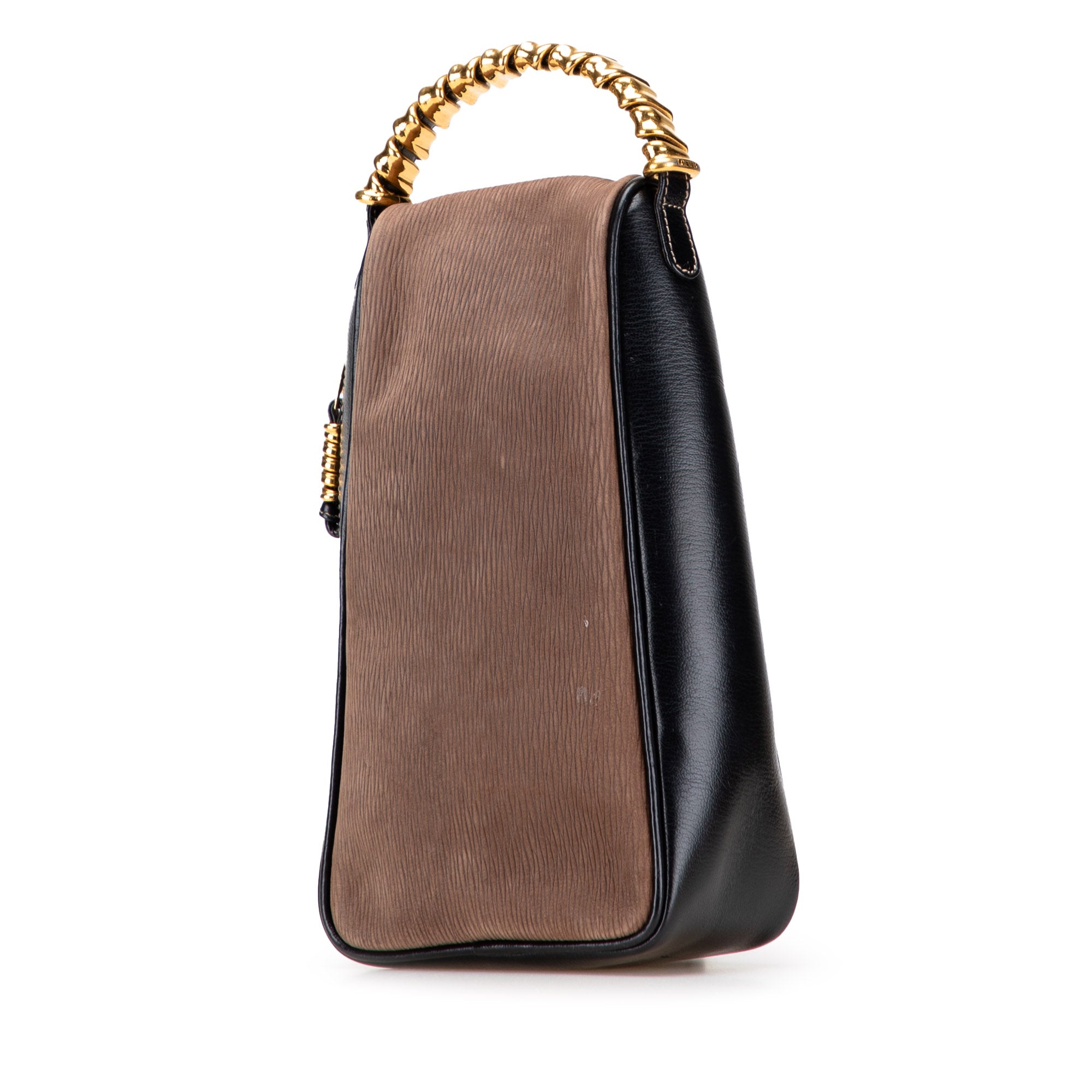 Leather Velasquez Twist Top Handle Bag